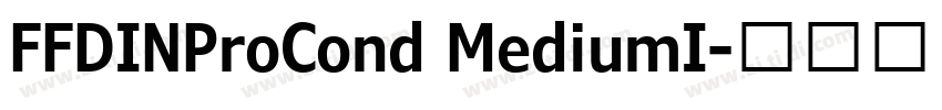 FFDINProCond MediumI字体转换